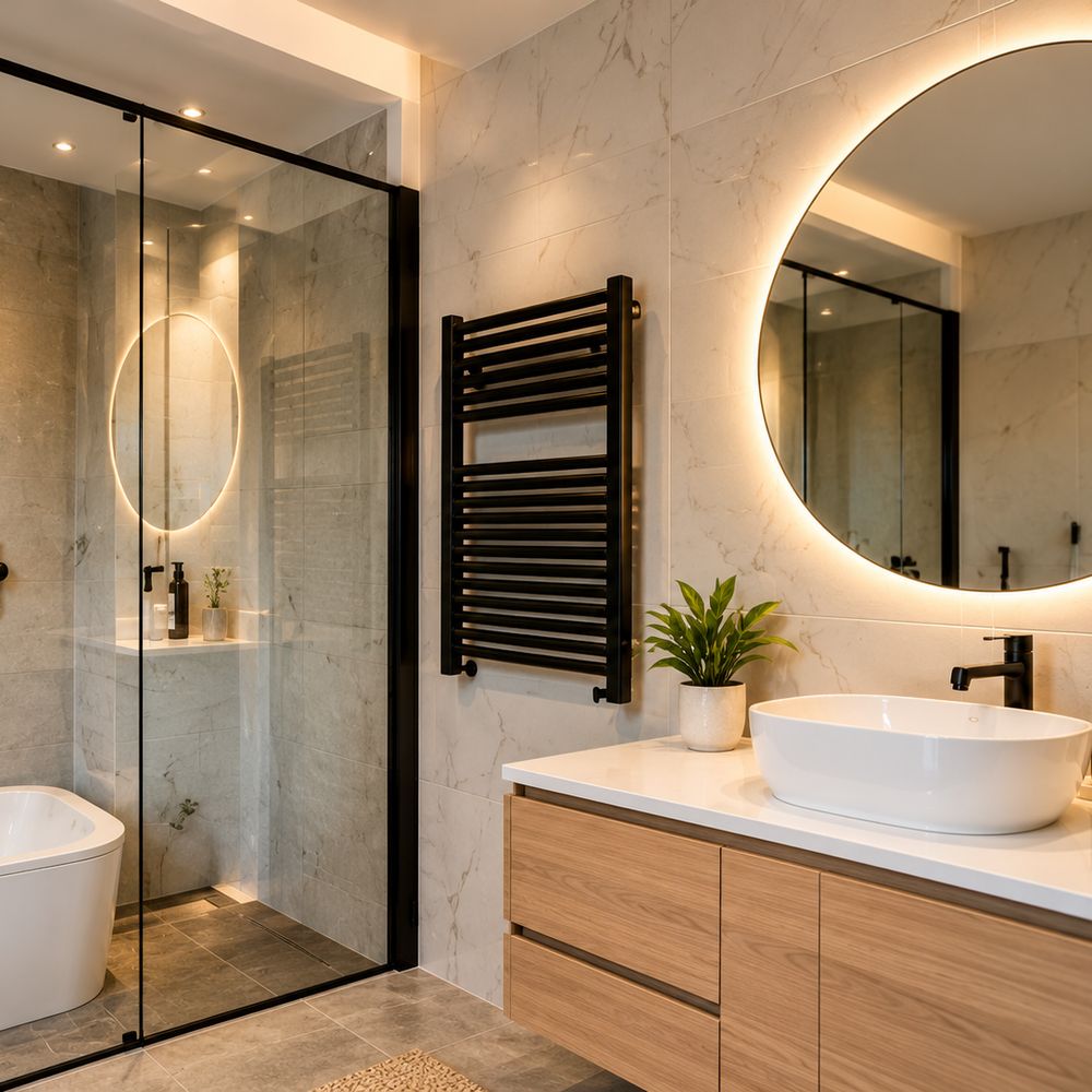 Salle de bain rénovée par ER Chauffage & Co à Bruxelles